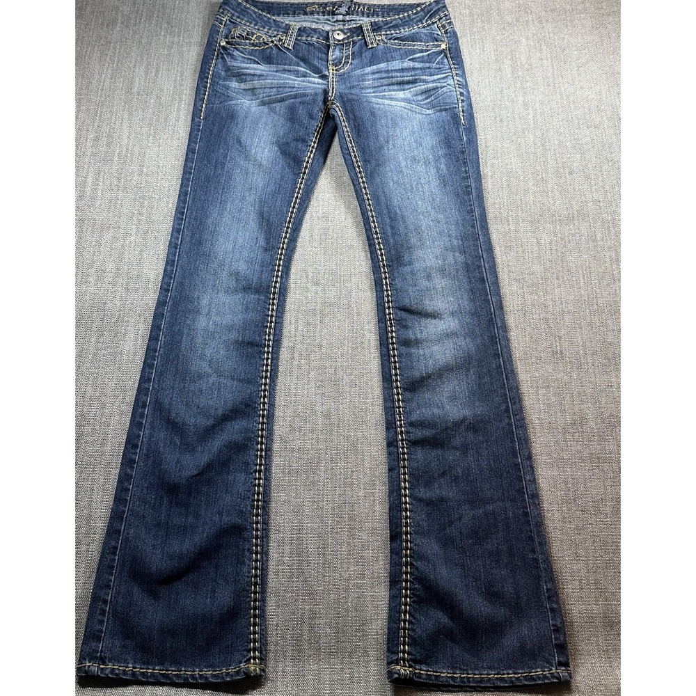 Blue Asphalt Women's Bootcut Jeans Size 9 Blue Wash Mid Rise‎ Denim Ranch